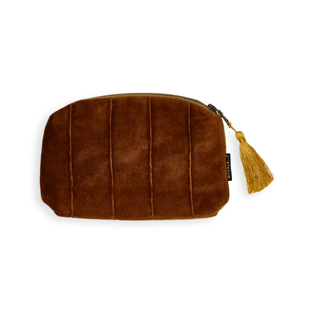 House of Rituals Vellore Collection Make-up Bag cotton velvet pouch small
