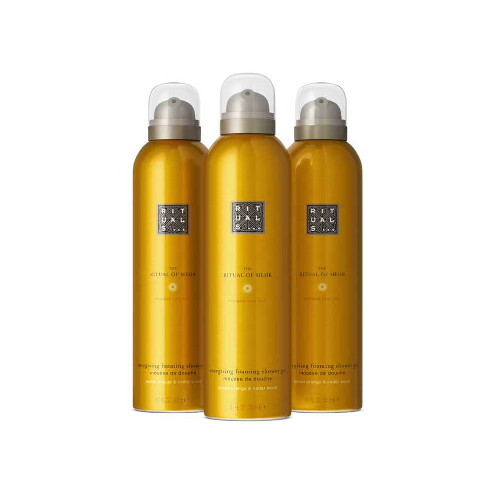 The Ritual of Mehr Shower Foam Value Pack multi-buy pack 3 x shower foam
