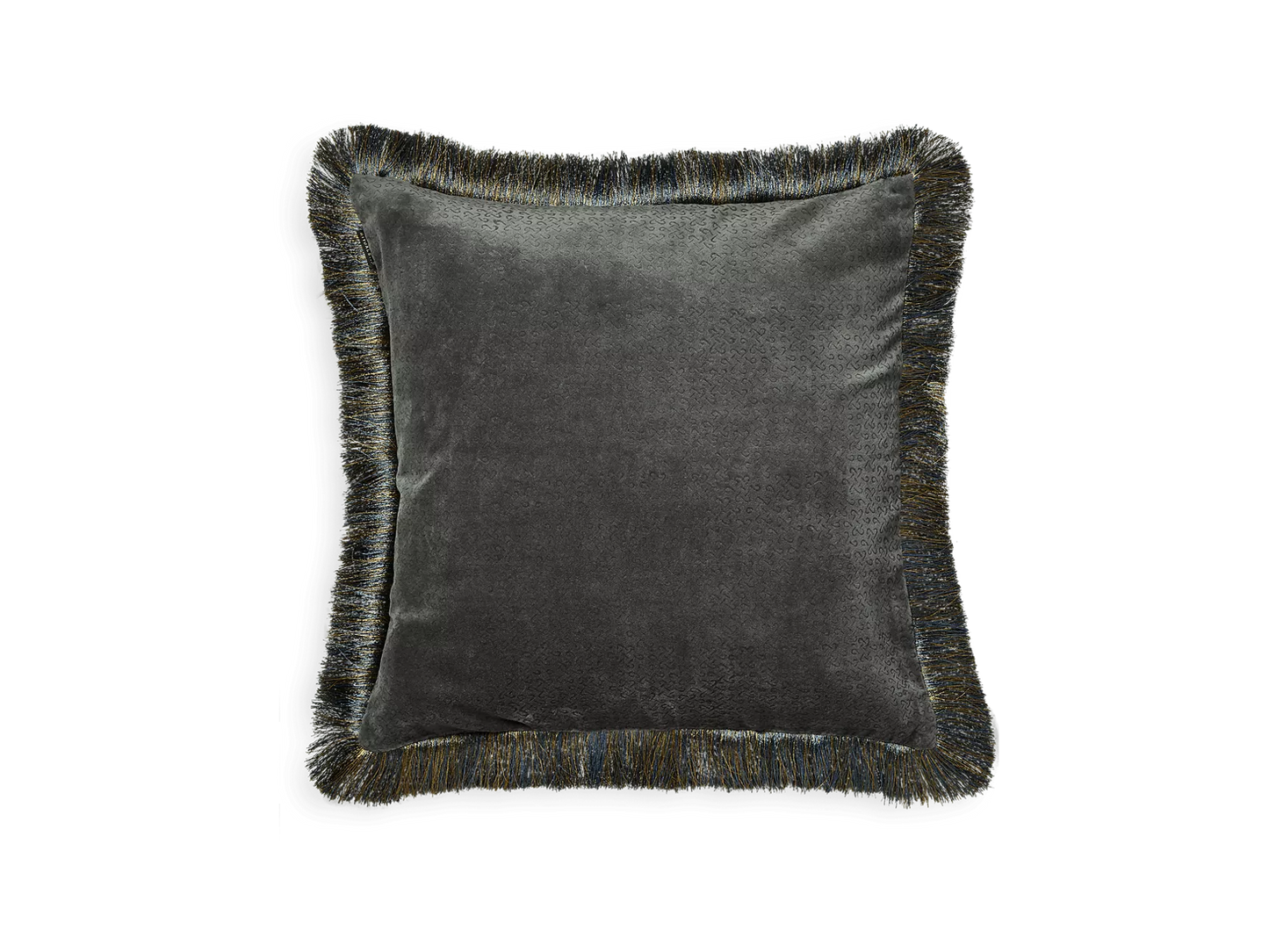 Vellore Cotton Velvet Cushion case 50x50cm Grey Blue