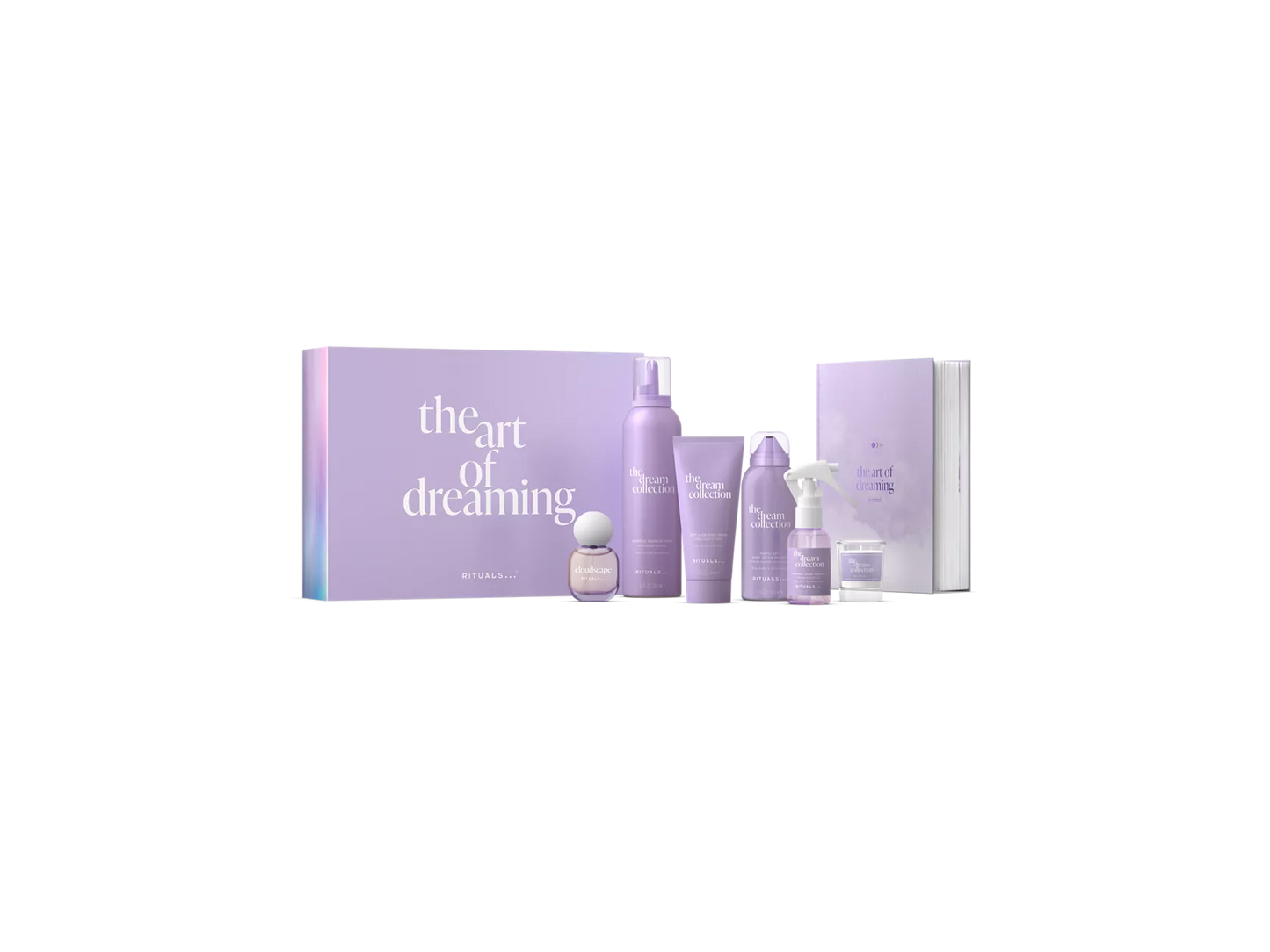 The Dream Collection Gift Set XL doucheschuim 250 ml, bodycrème 100 ml, bodylotion mousse 150 ml, eau de parfum 15 ml, huisparfum 50 ml, geurkaars 25 g, droomdagboek