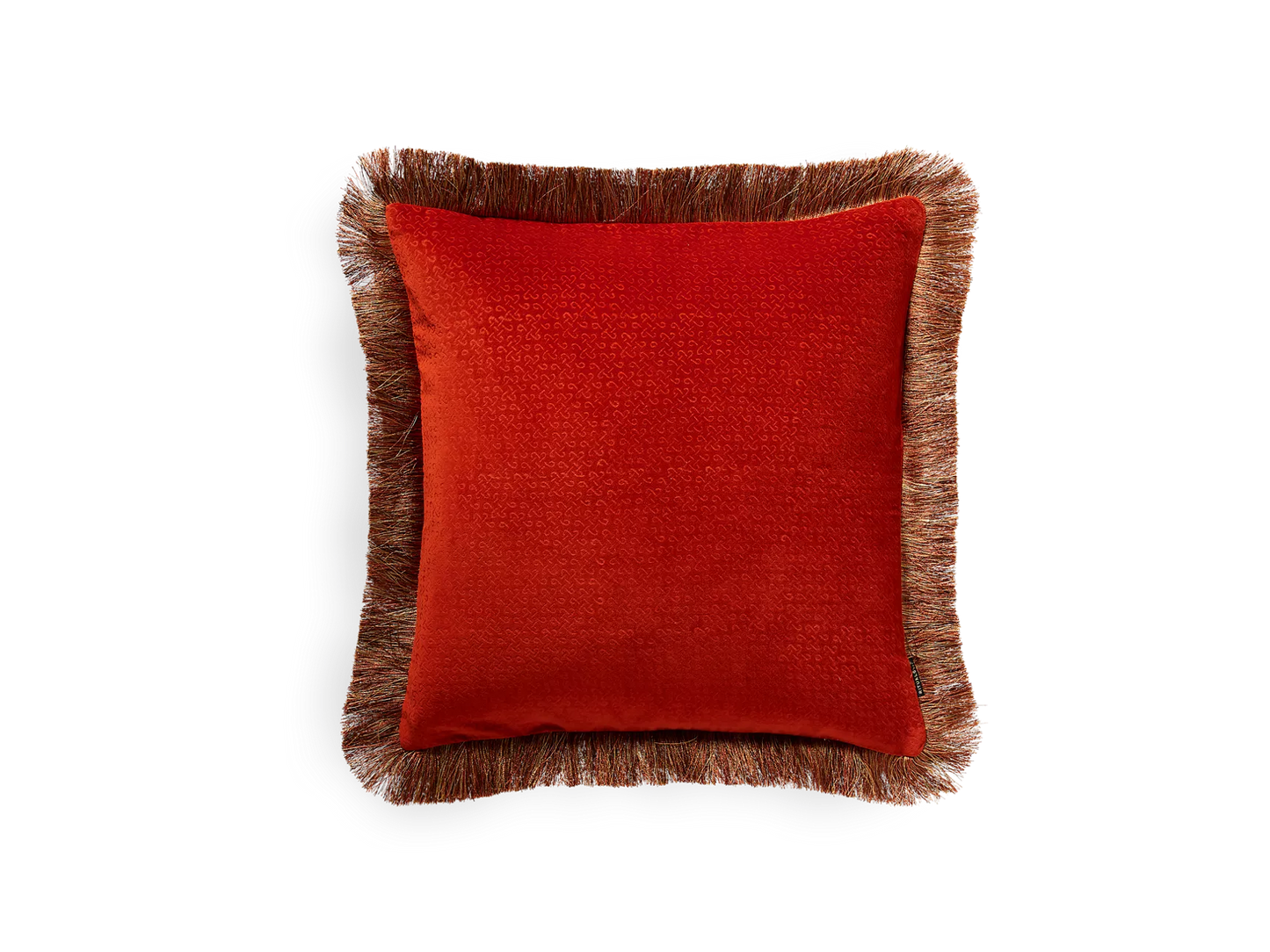 Vellore Cotton Velvet Cushion Case 50x50cm Warm Orange