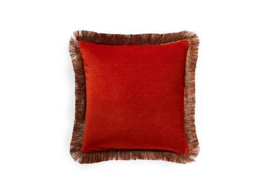 Vellore Cotton Velvet Cushion Case 50x50cm Warm Orange