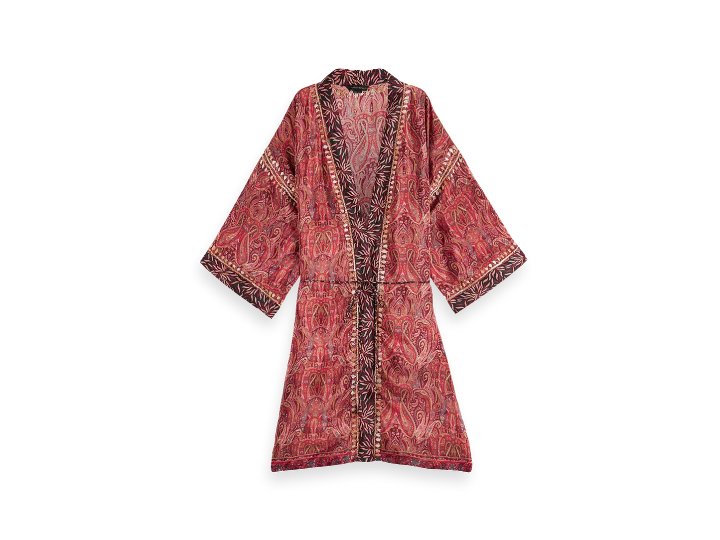 Jaypur Saree Kimono Burgundy Red