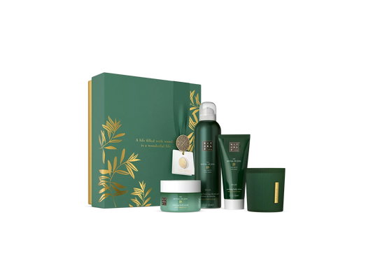 The Ritual of Jing Gift Set M Foaming Shower Gel 200 ml, Body Cream 100 ml, Body Scrub 125 g, Candle 140 g