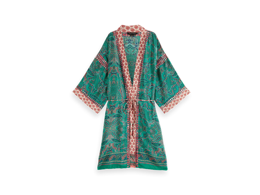 Jaipur Saree Kimono Nana Turquoise