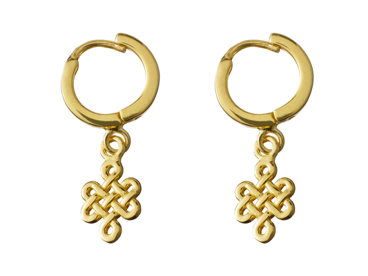 Infinity Round Earrings Gold Plated