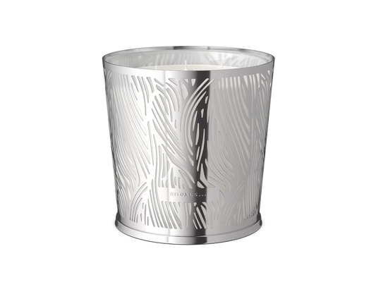 Private Collection Large Orris Mimosa Scented Candle With Metal Sleeve luxurious scented candle with metal holder
