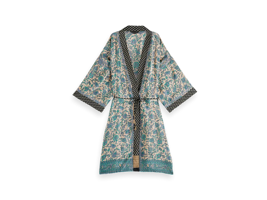 Jaypur Saree Kimono Lavender Blue