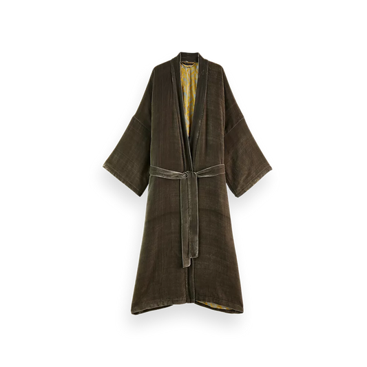 House of Rituals Saigon Collection Kimono Long viscose silk velvet kimono