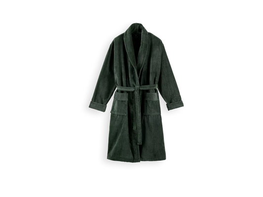 Super Smooth Cotton Bathrobe Men XL Moss Green