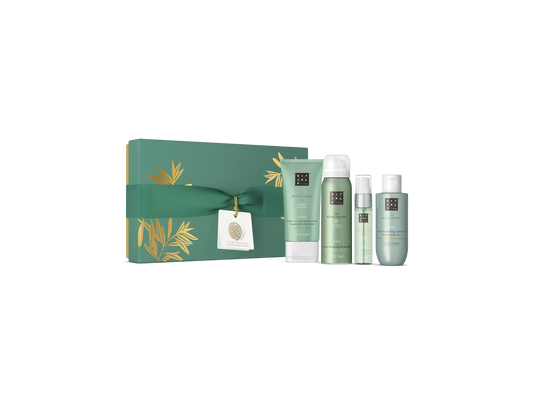 The Ritual of Jing Gift Set S shower foam 50 ml, hand mask 50 ml, shower oil 75 ml, pillow & body mist 20 ml