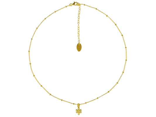 Infinity Choker Necklace Gold Plated