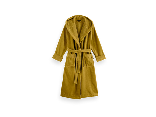 Super Smooth Cotton Bathrobe Women Mustard XL