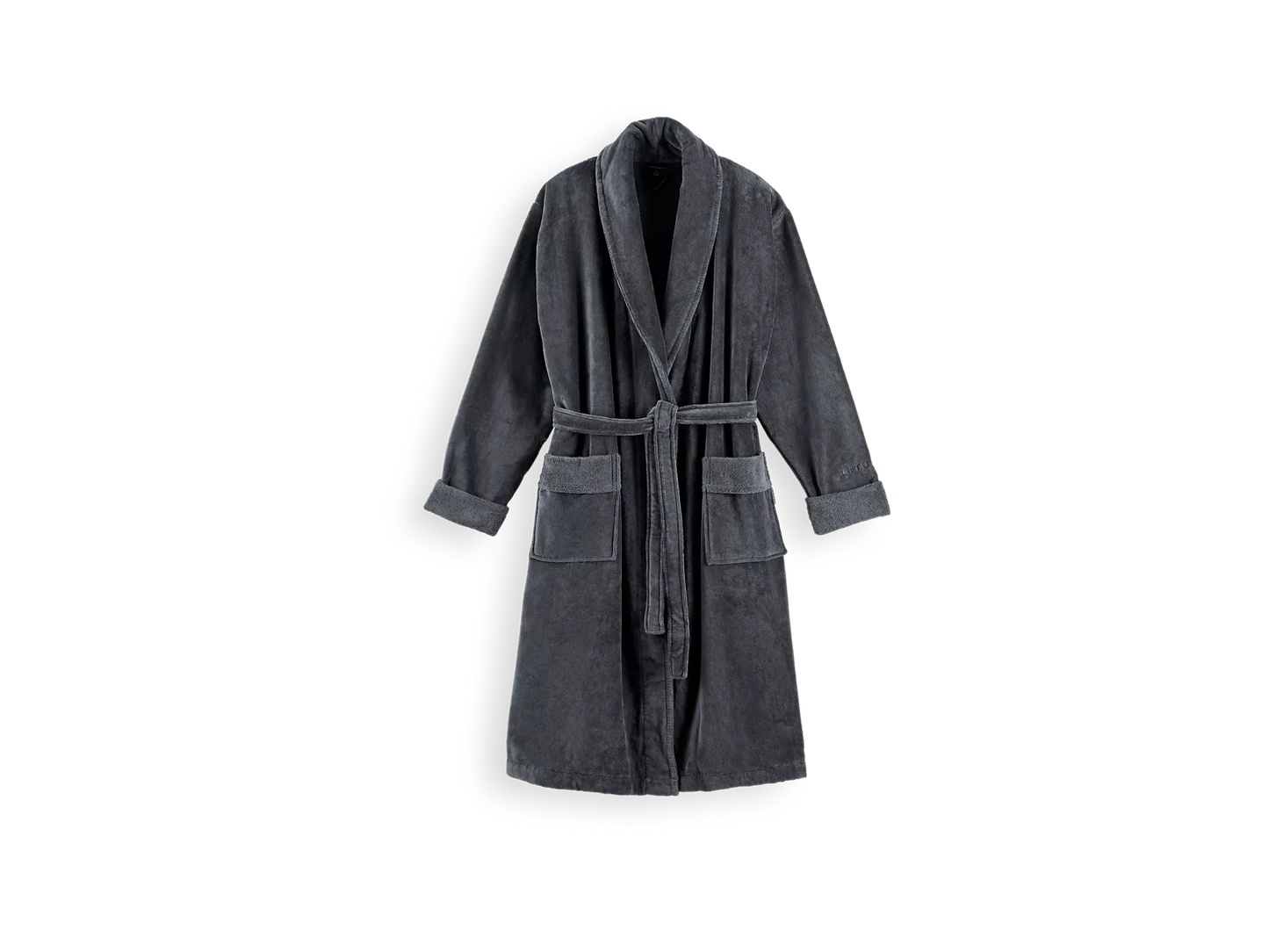 Super Smooth Cotton Bathrobe Men S Charcoal Grey