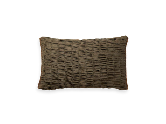 Vellore Cushion Cover Smocked Green 50 x 30cm