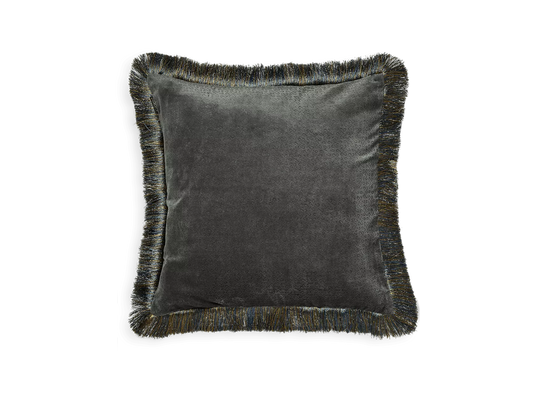 Vellore Cotton Velvet Cushion case 50x50cm Grey Blue