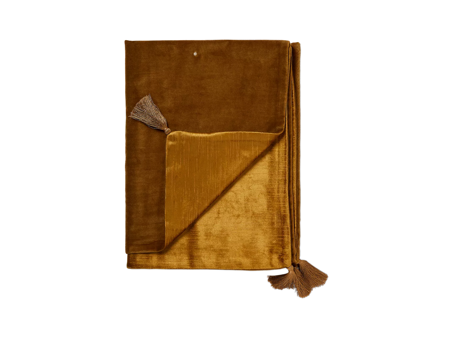 Vellore Cotton Velvet Throw 180x140cm Golden Mocha