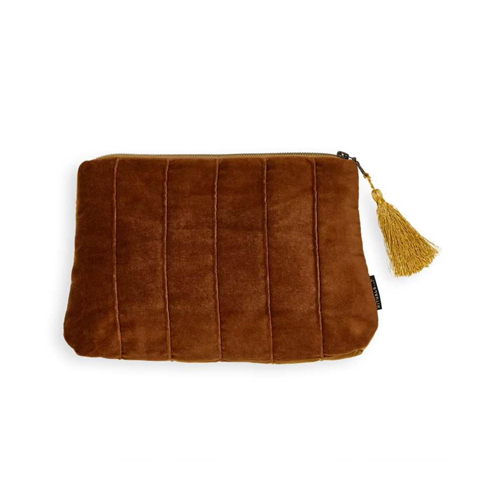 House of Rituals Vellore Collection Toiletry Bag cotton velvet pouch medium